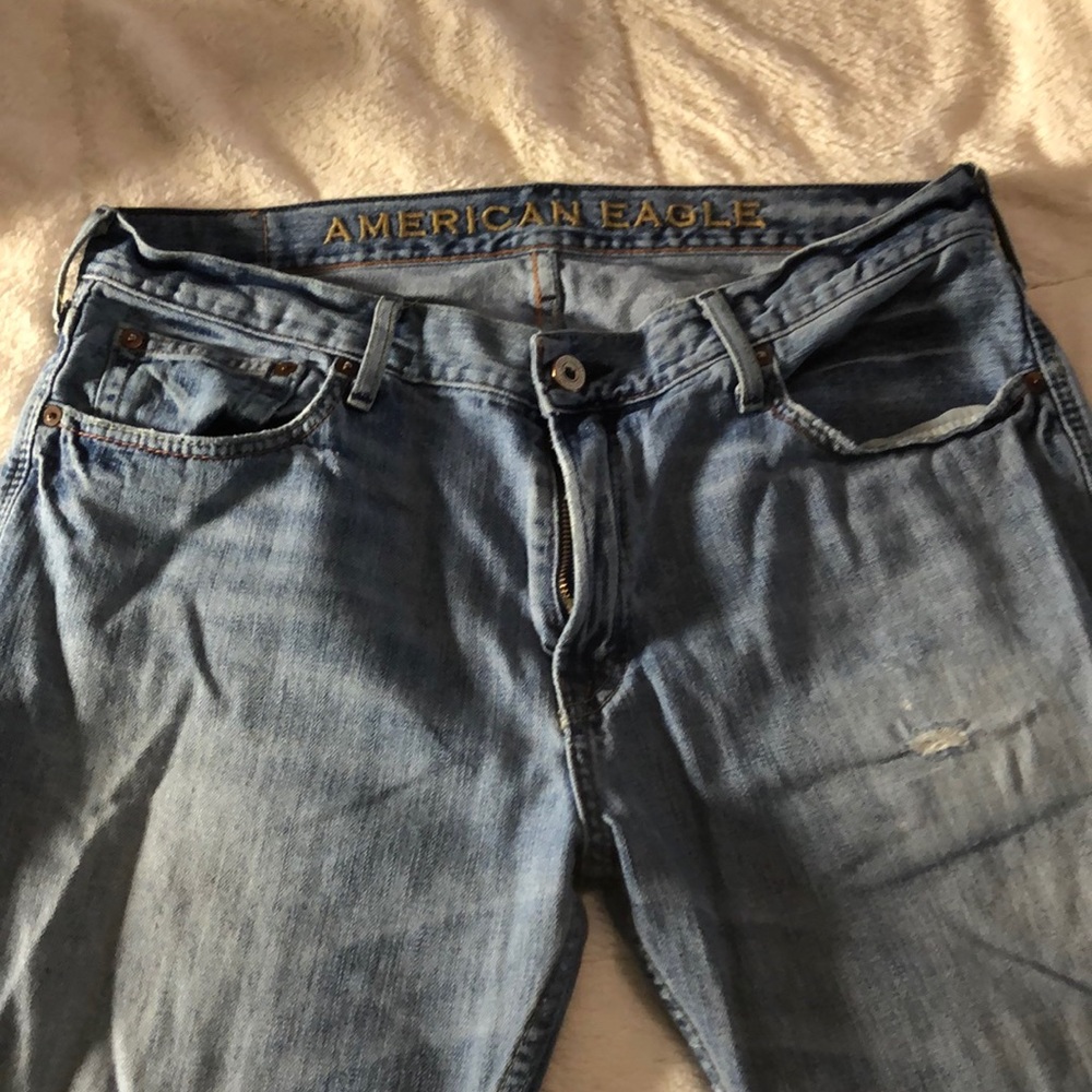 American Eagle low rise slim boot jeans 34x34